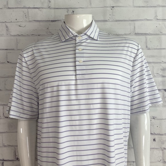 RLX Ralph Lauren Other - RLX Shirt Men's Large Polo Ralph Lauren 1/15 White Striped UV Golf NWT